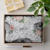 スカル&ピンクローズ 薄葉紙 (ギフト)