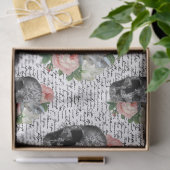 スカル&ピンクローズ 薄葉紙 (ギフト)