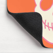 スカル（ピンク、オレンジ、クリーム） マウスパッド (コーナー)