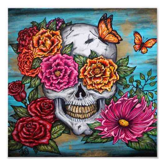 スカル フォトプリント            (正面)