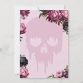 スカル&フラワーズハローウィンパーティ招待状 案内状 (裏面)