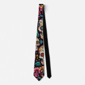 スカル フラワーズ ネクタイ (正面)