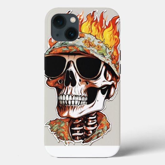 スカル&フレイムロックアンドロールイベント Case-Mate iPhoneケース (裏面)