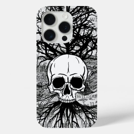 スカル&ブック Case-Mate iPhoneケース iPhone 15 Proケース (裏面)