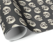 スカル – ブラックラッピング紙 ラッピングペーパー (ロールコーナー)