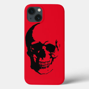スカル – ブラックレッドヘビーメタルロックファンタジーアーポップ・アートのト iPhone 13ケース