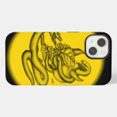 スカル - ヘビのいる悪魔の頭 iPhoneケース (裏面横)