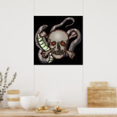 スカル・ヘビのポスター ポスター (キッチン)