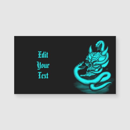 スカル – ヘビ付き悪魔の頭 (正面)