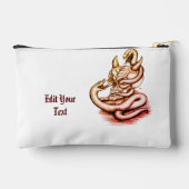 スカル – ヘビ付き悪魔の頭 アクセサリーポーチ (裏面)