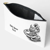 スカル – ヘビ付き悪魔の頭 アクセサリーポーチ (見開き)