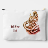 スカル – ヘビ付き悪魔の頭 アクセサリーポーチ (裏面)