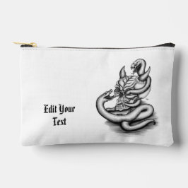 スカル – ヘビ付き悪魔の頭 アクセサリーポーチ