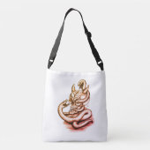 スカル – ヘビ付き悪魔の頭 クロスボディバッグ (裏面)