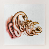 スカル – ヘビ付き悪魔の頭 ジグソーパズル (横)