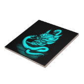 スカル – ヘビ付き悪魔の頭 タイル (側面)