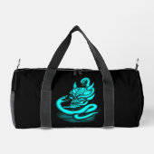 スカル – ヘビ付き悪魔の頭 ダッフルバッグ (裏面)