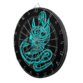 スカル – ヘビ付き悪魔の頭 ダーツボード (正面右)