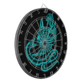 スカル – ヘビ付き悪魔の頭 ダーツボード (正面左)