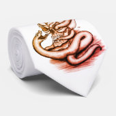 スカル – ヘビ付き悪魔の頭 ネクタイ (ロール)