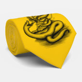 スカル – ヘビ付き悪魔の頭 ネクタイ (ロール)