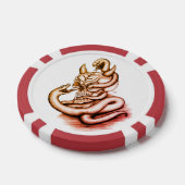スカル – ヘビ付き悪魔の頭 ポーカーチップ (シングル)