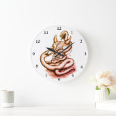 スカル – ヘビ付き悪魔の頭 ラージ壁時計 (ホーム)