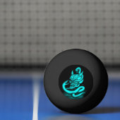 スカル – ヘビ付き悪魔の頭 卓球ボール (ネット)