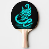 スカル – ヘビ付き悪魔の頭 卓球ラケット (裏面)