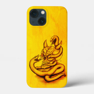 スカル – ヘビ付き悪魔の頭 iPhone 13 MINIケース