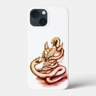 スカル – ヘビ付き悪魔の頭 iPhone 13 MINIケース