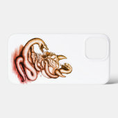 スカル – ヘビ付き悪魔の頭 Case-Mate iPhoneケース (裏面 (横))