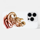 スカル – ヘビ付き悪魔の頭 Case-Mate iPhoneケース (裏面 (横))