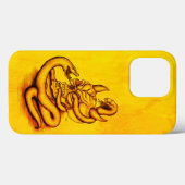 スカル – ヘビ付き悪魔の頭 Case-Mate iPhoneケース (裏面 (横))