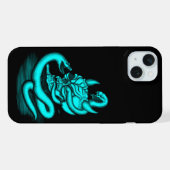 スカル – ヘビ付き悪魔の頭 iPhoneケース (裏面横)