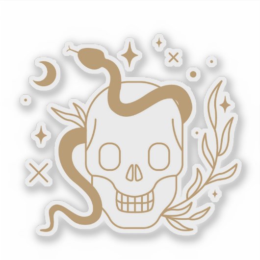 スカル・ヘビ シール (正面)