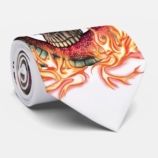 スカル + ヘビ ネクタイ (ロール)