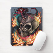 スカル + ヘビ マウスパッド (マウス)