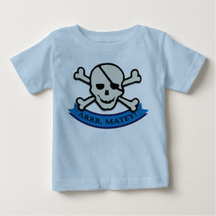 スカル – ベビー素晴らしブルージャージーTシャツ ベビーTシャツ