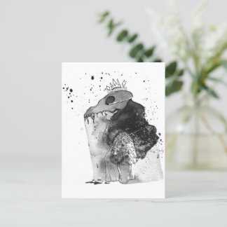 スカル&ボーンイラストレーション ポストカード