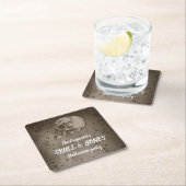 スカル&ボーンズハロウィーン スクエアペーパーコースター (インサイチュ)