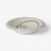 スカル – ボーンホワイトとこうもりブラック ペーパーボウル (傾斜あり)