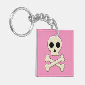 スカル（ボーン付き） キーホルダー (正面左)
