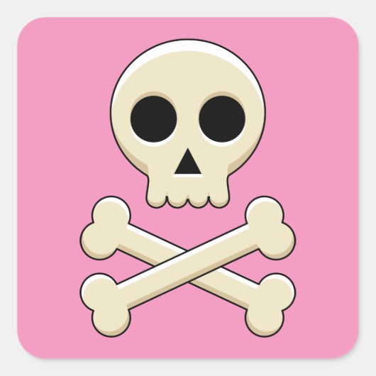 スカル（ボーン付き） スクエアシール (正面)