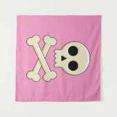 スカル（ボーン付き） タペストリー (正面(横))