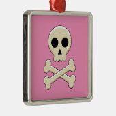 スカル（ボーン付き） メタルオーナメント (右)