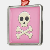 スカル（ボーン付き） メタルオーナメント (左)