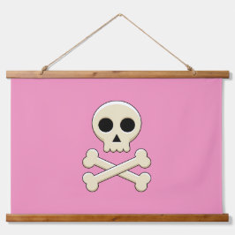 スカル（ボーン付き） 吊り下げ型タペストリー