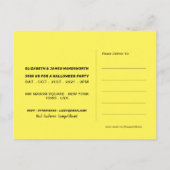 スカル&ボーン、ハローウィンパーティ招待状 案内ポストカード (裏面)