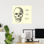 スカル ポスター (ホームオフィス)